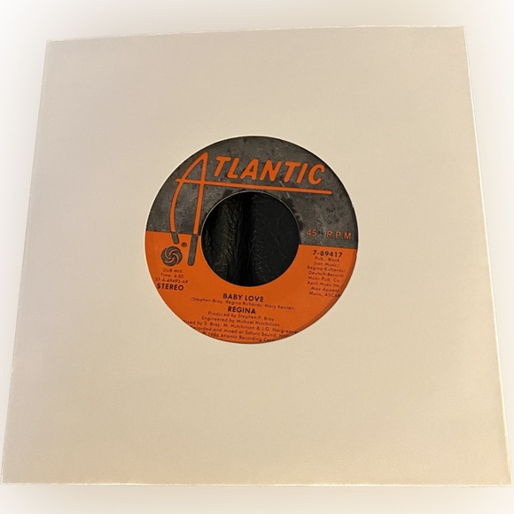 Atlantic Records 1986 Other - Regina "Baby Love" 1986 Atlantic Records 45 RPM 7" Vinyl Record collectible